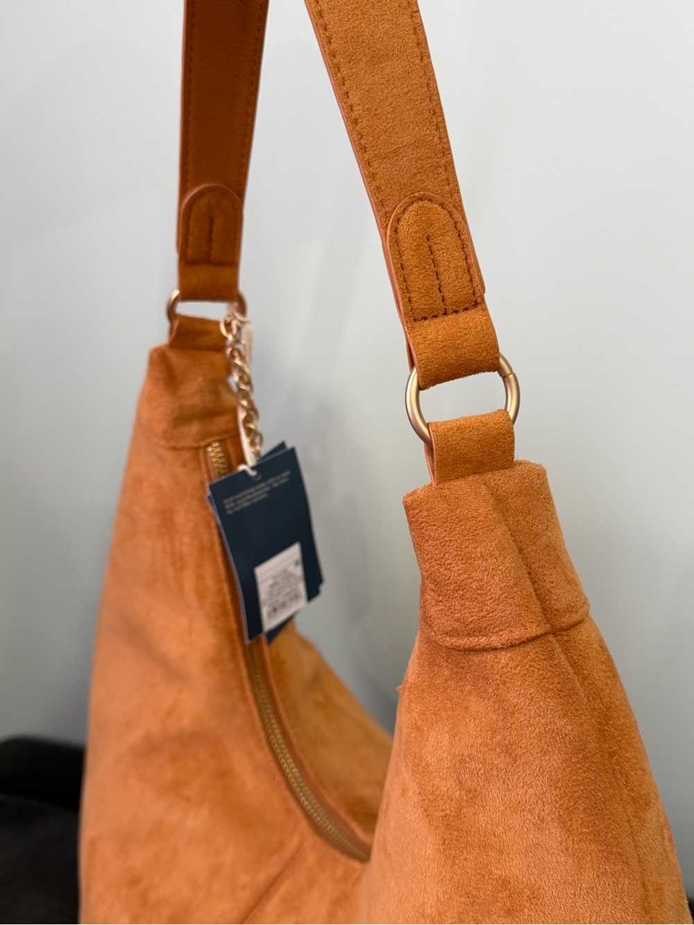 Universal Thread Large Suede Hobo Bag Brown Slouchy Shoulder Tote Purse Soft - Picture 10 of 16